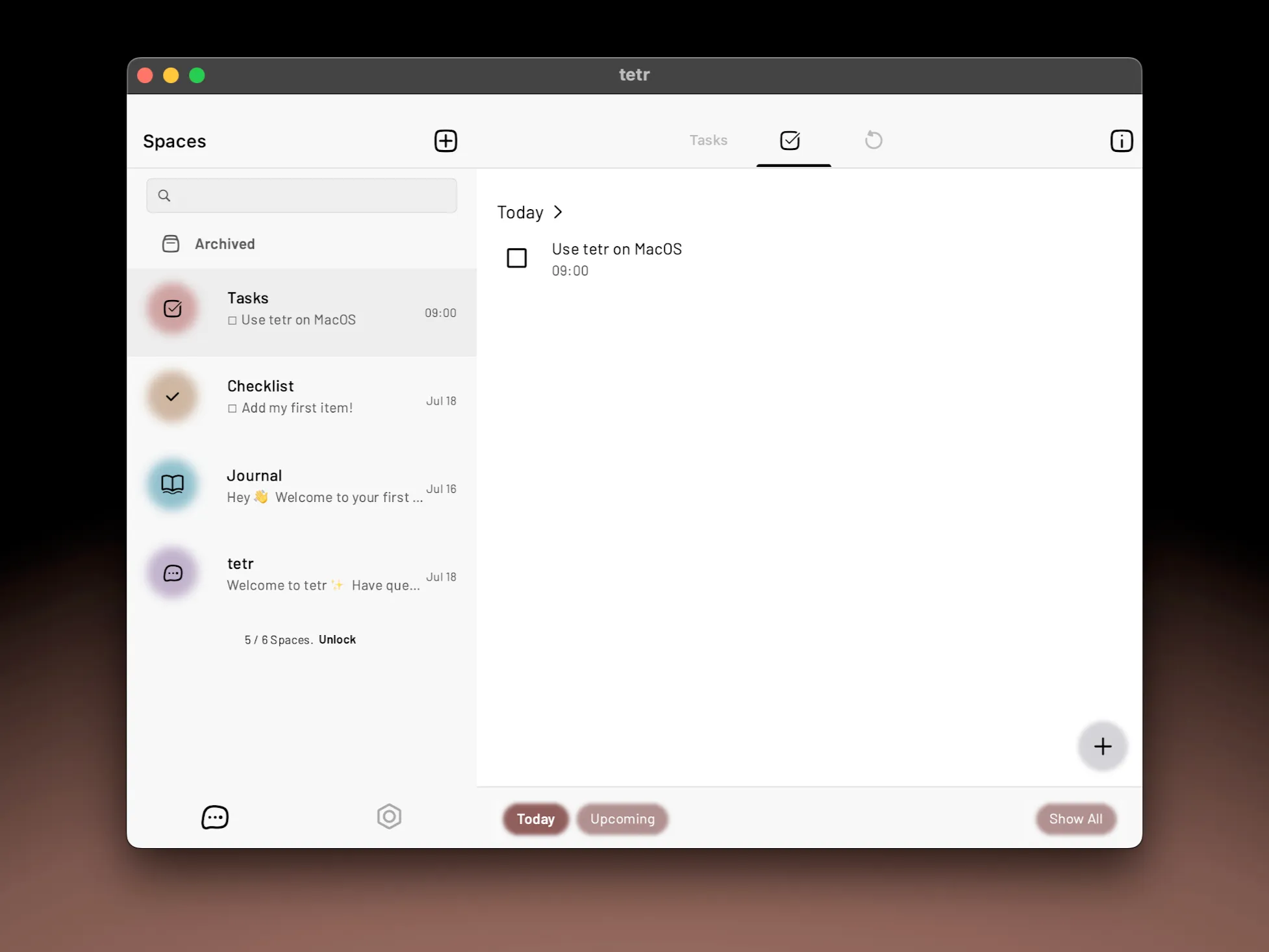 Better support for tasks and Mac for the tetr app!