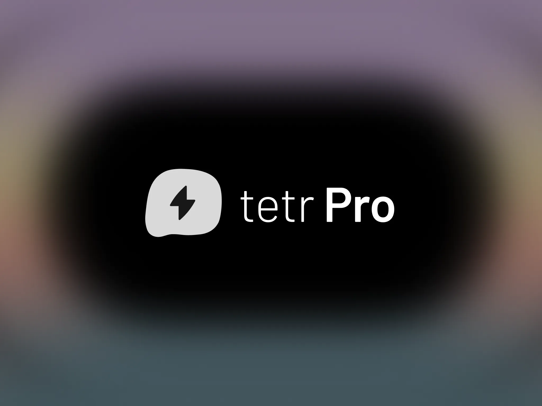 tetr Pro logo with blurry border around it